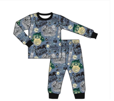 Baby kids halloween witch pajamas long sleeve pants clothes sets