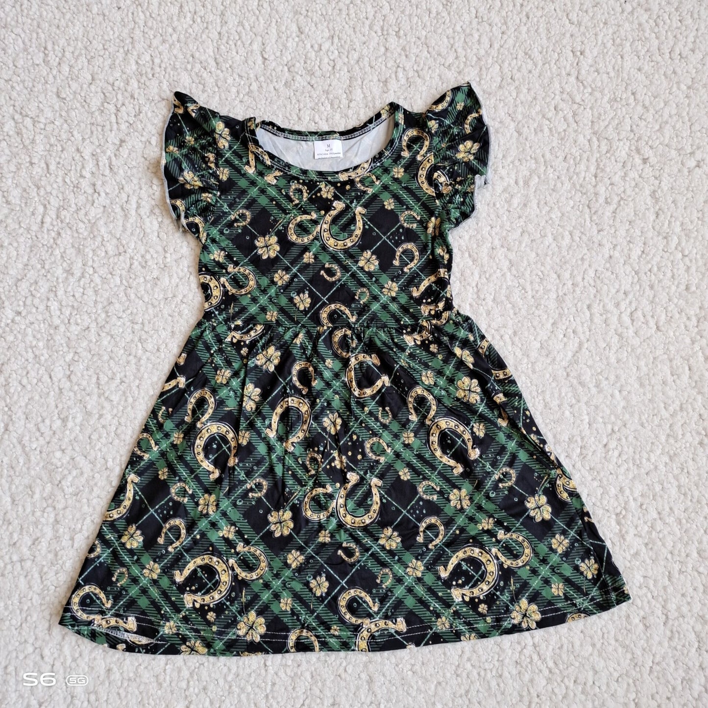 Baby girls quatrefoil pearl dresses