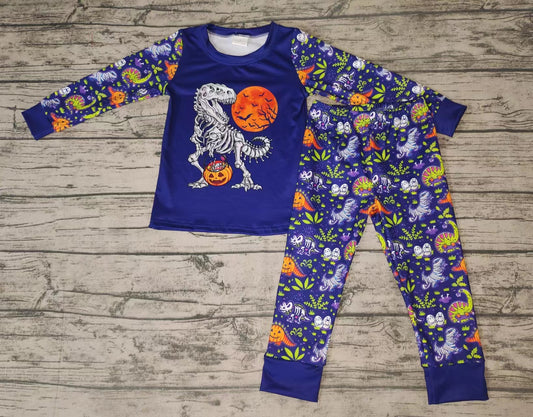 Halloween baby boys dinosaur holiday pajamas