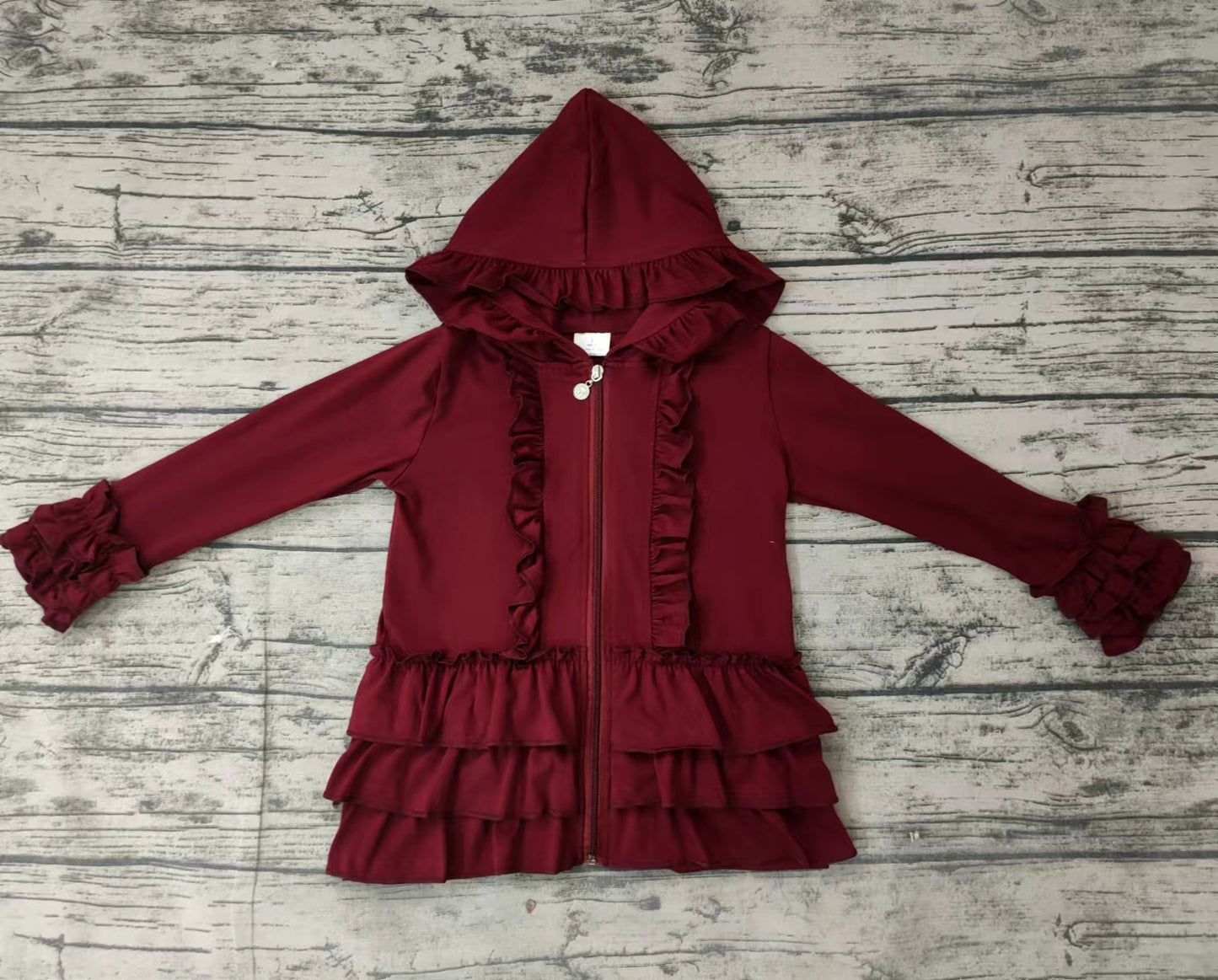 Baby girls ruffle rust jackets cardigans