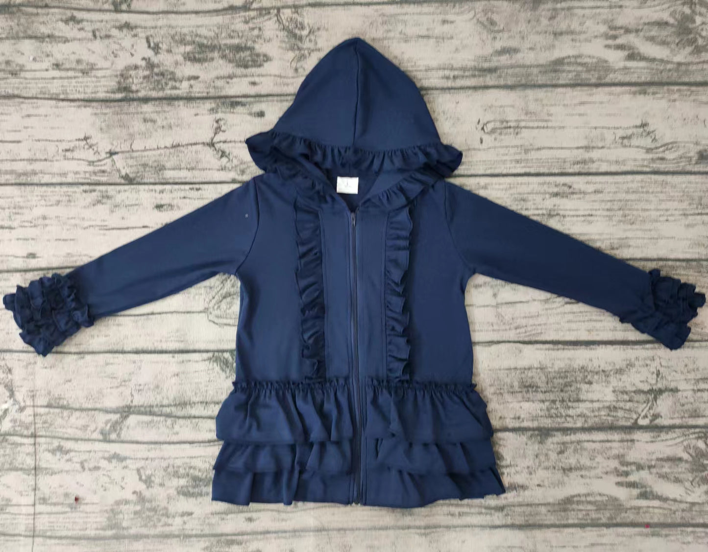 Baby girls ruffle navy jackets cardigans