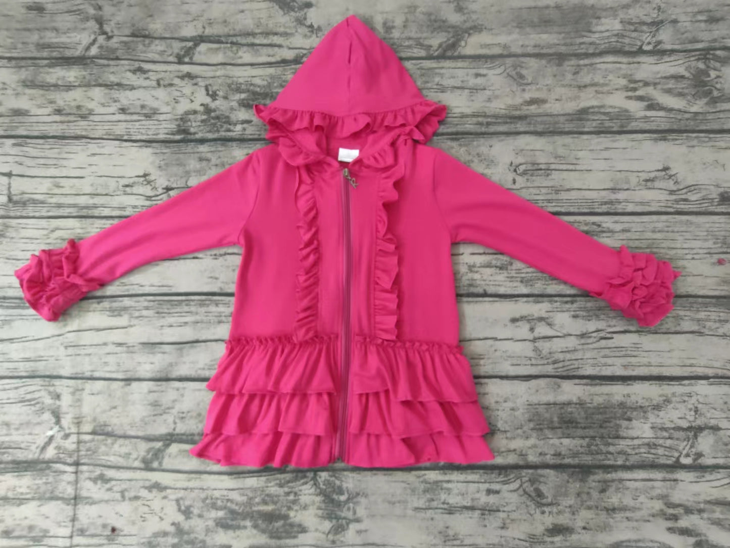 Baby girls ruffle hotpink jackets cardigans