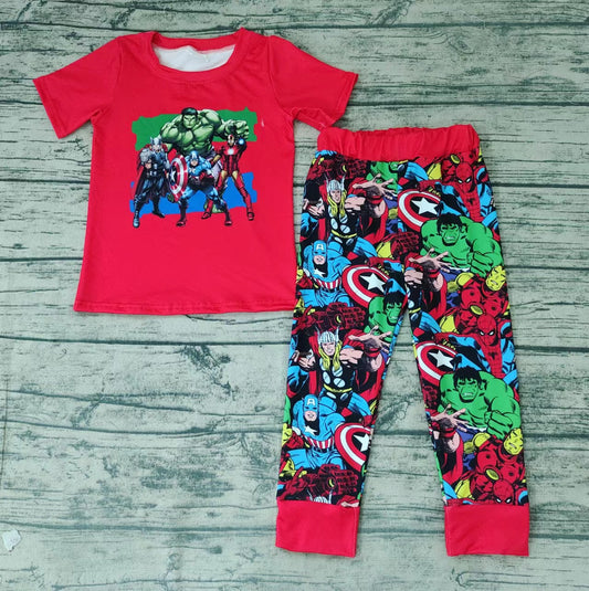 Baby boys cartoon hero pants clothes sets