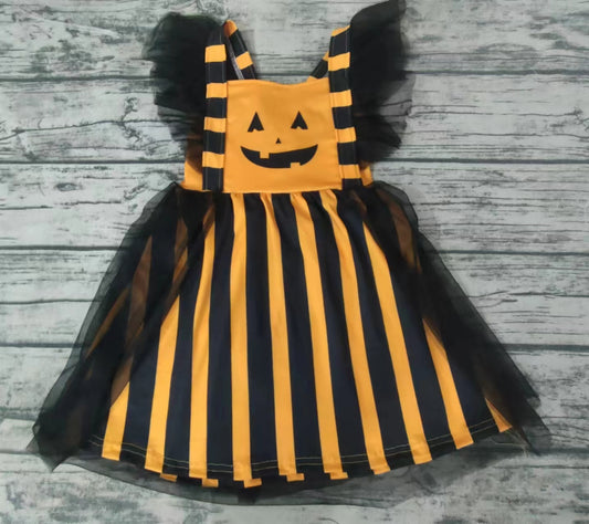 Baby girls Halloween face tutu knee length dresses