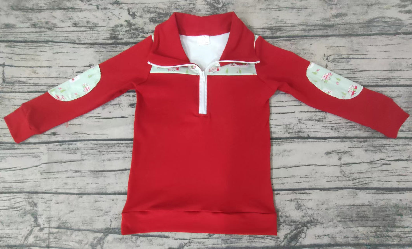 Baby Boys red camping pullover shirts tops