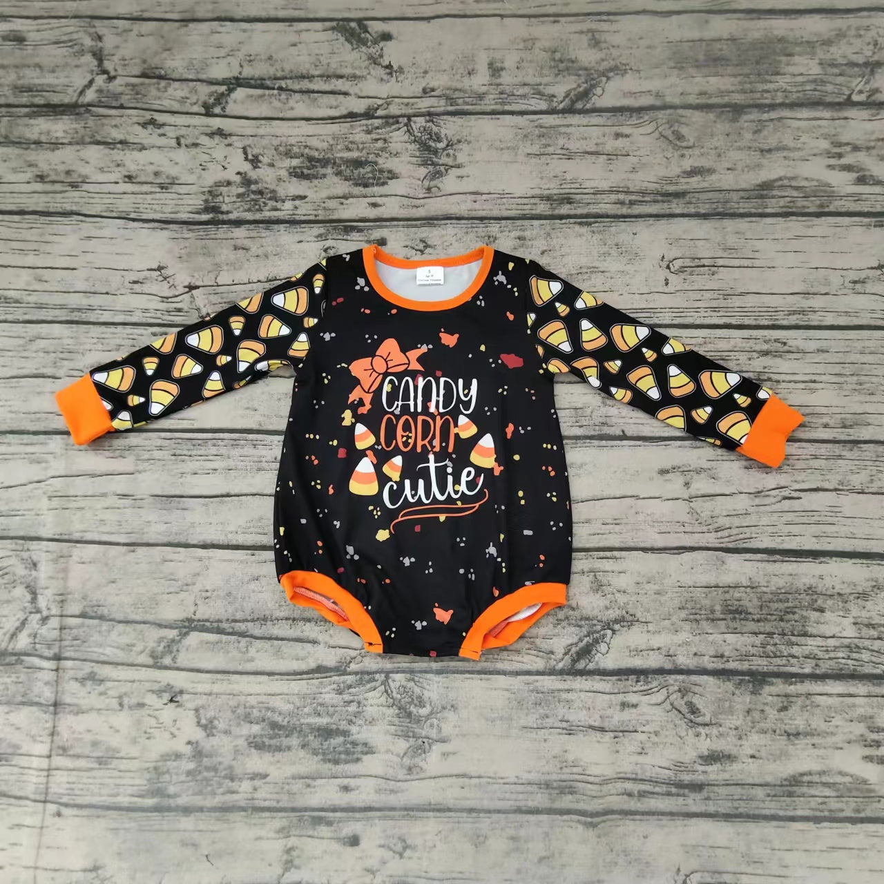 Baby girls Halloween candy rompers