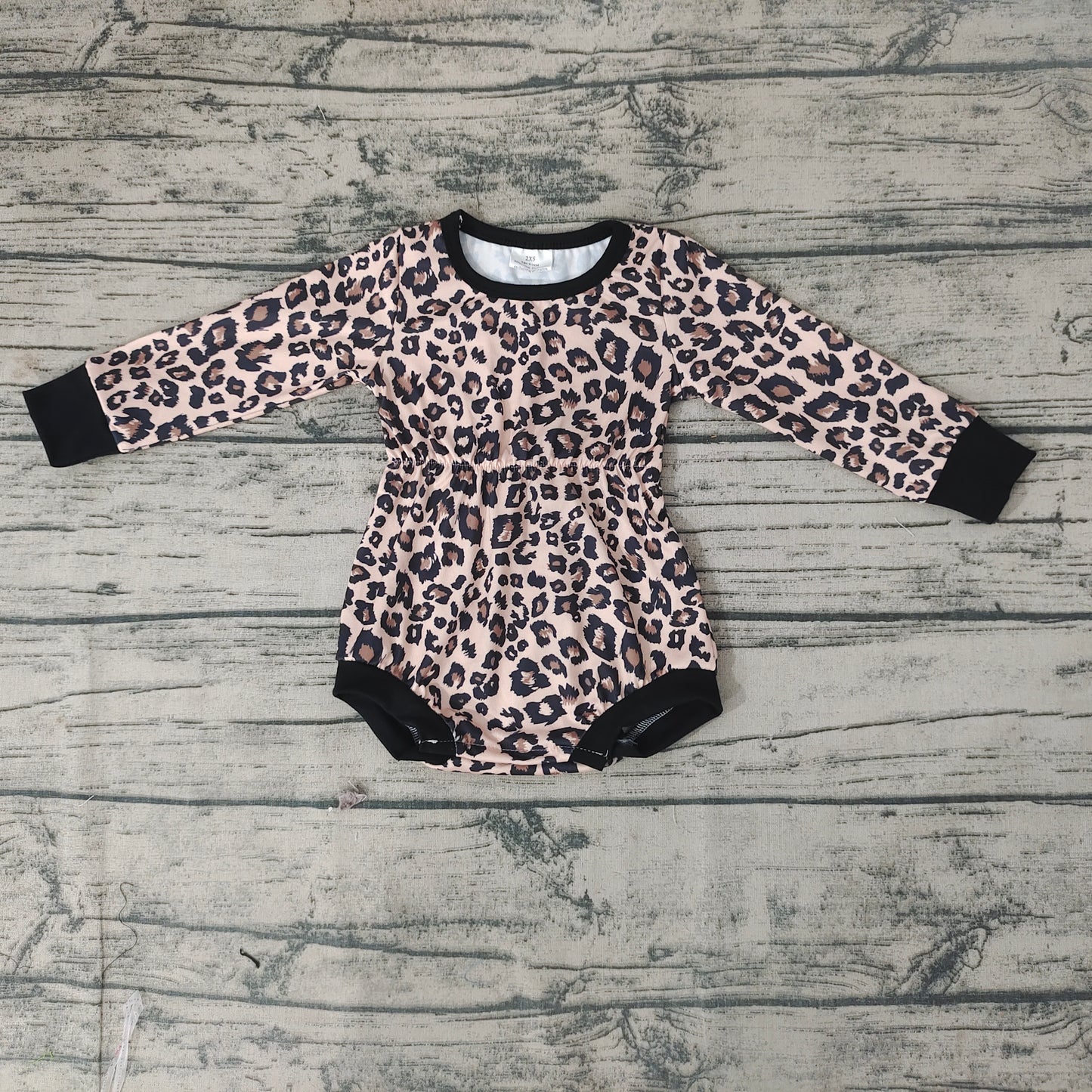 Baby girls Leopard long sleeve rompers