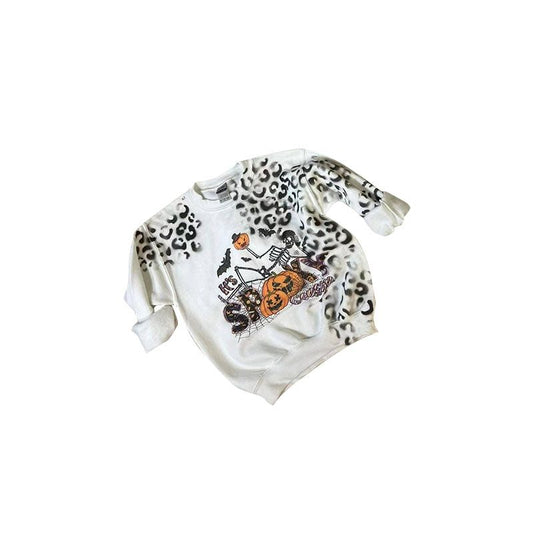 Baby kids long sleeve Halloween leopard shirts tops