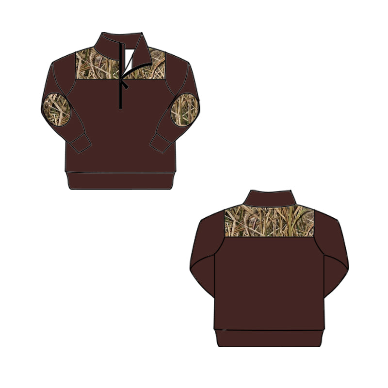 Baby boys brown camo long sleeve pullovers Tops