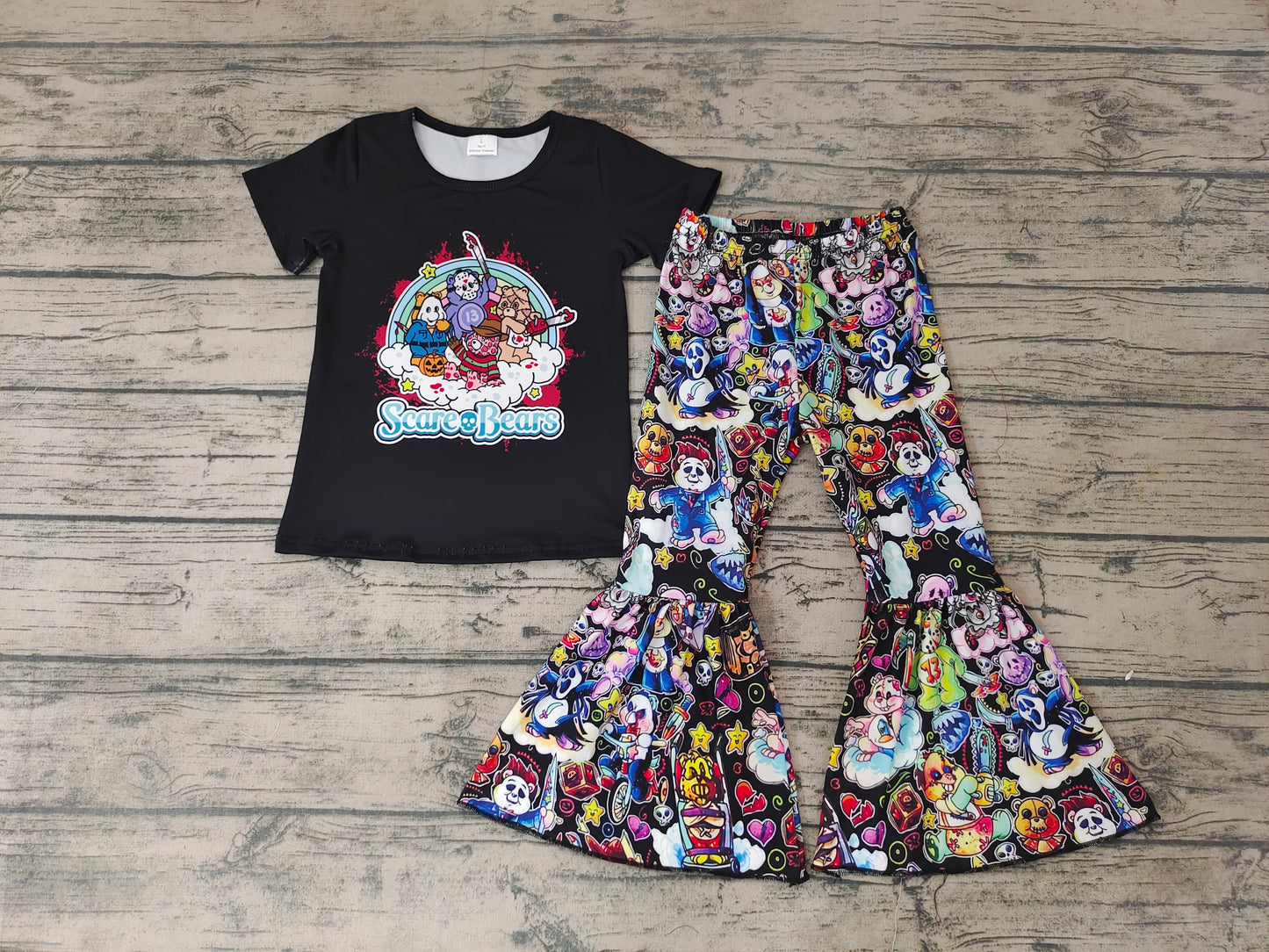 Baby girls Halloween bear bell pants clothes sets