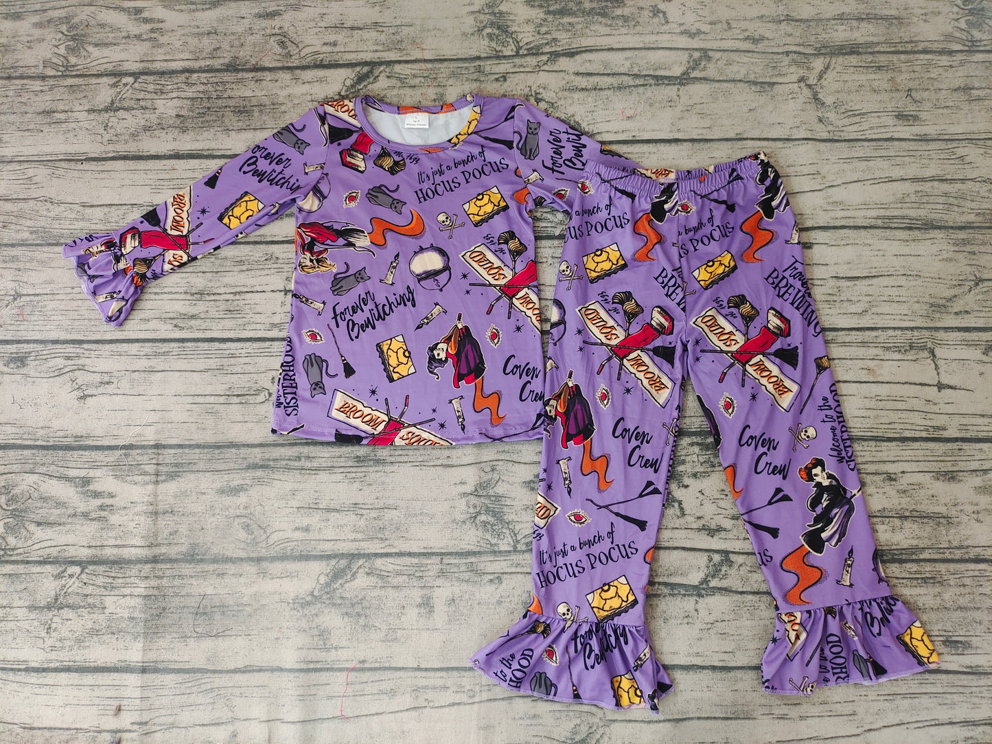 Baby girls Halloween witch pajamas pants clothes sets