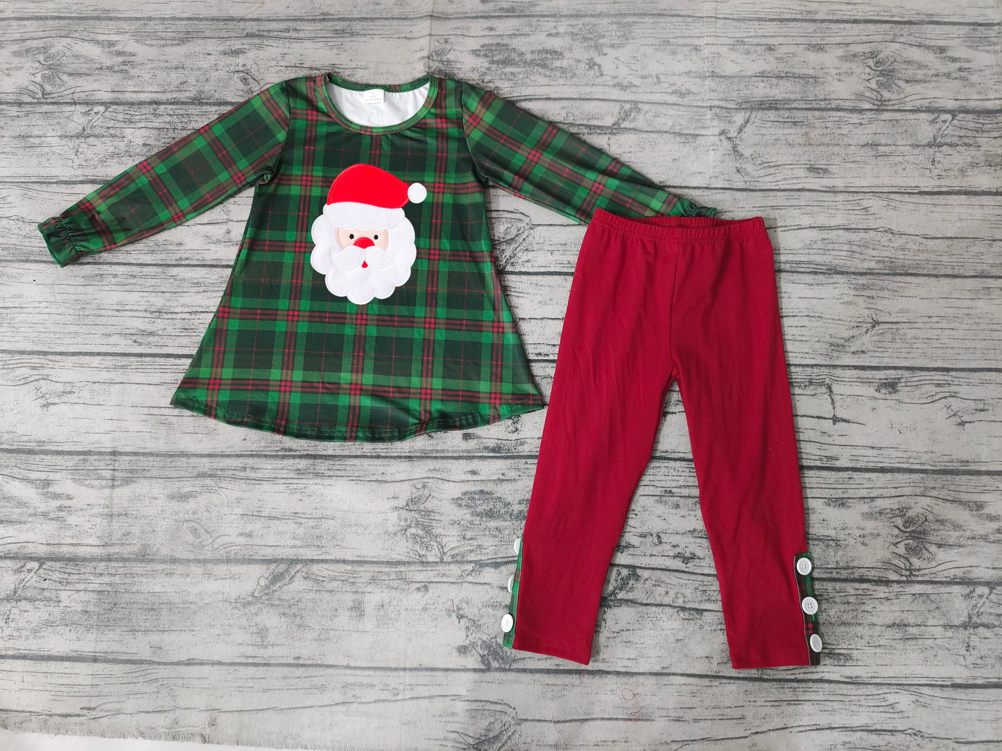 Baby Girls Christmas santa tunic legging clothes sets