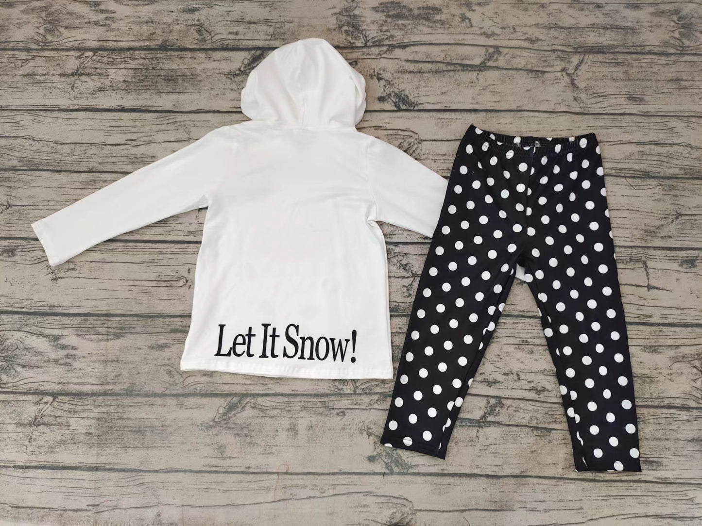 Baby Girls Christmas snowman let it snow hoodie sets