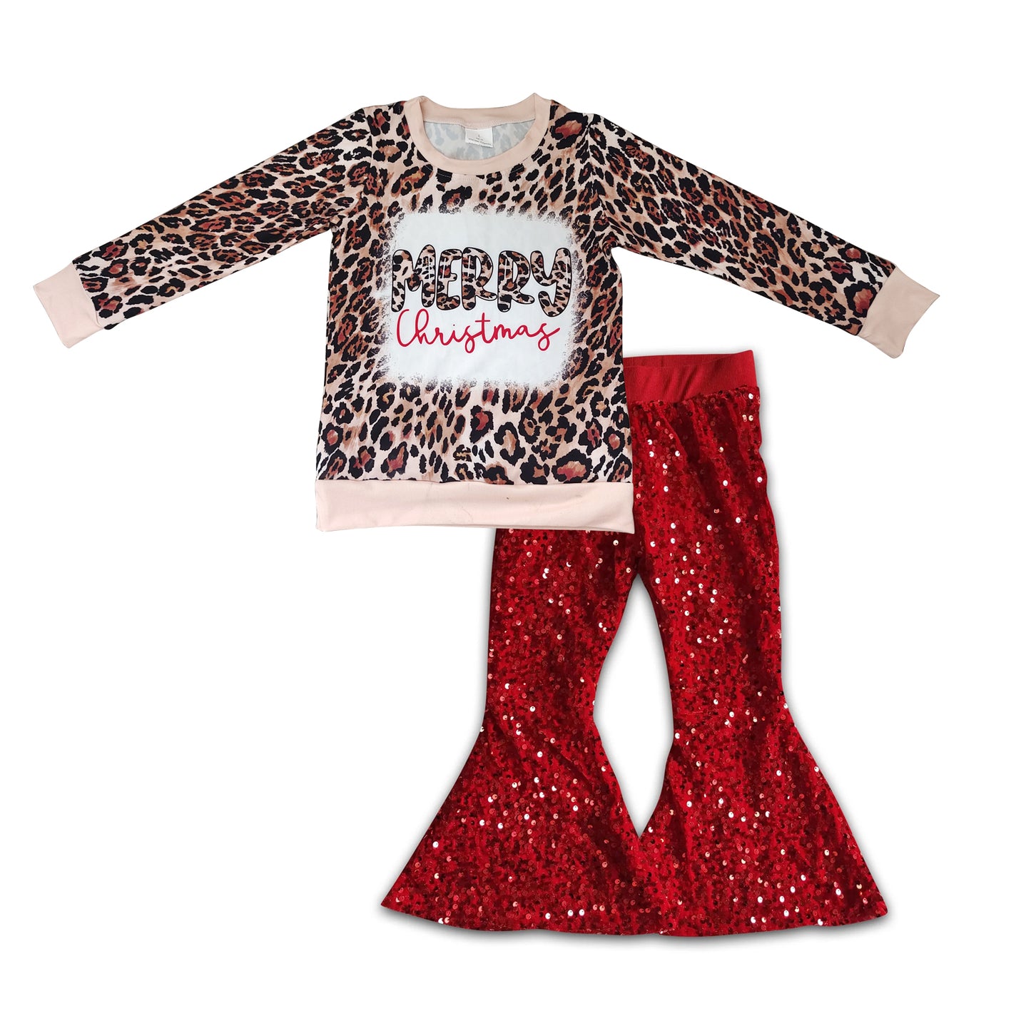 baby Girls Merry Christmas Sequin pants sets