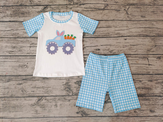 Baby Boys Easter Bunny Tractor shorts sets