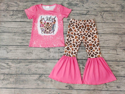 Baby Girls Wild Cow bell pants clothes sets