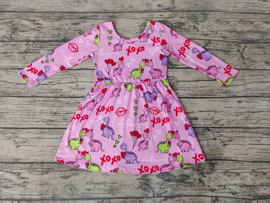 Baby Girls Dinosaur Valentines Dresses