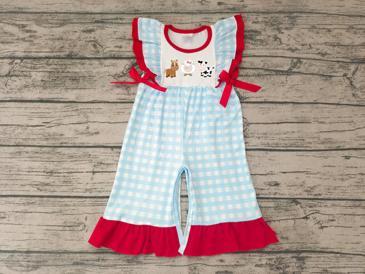 Baby Girls Horse Sheep Cow Summer Cute rompers