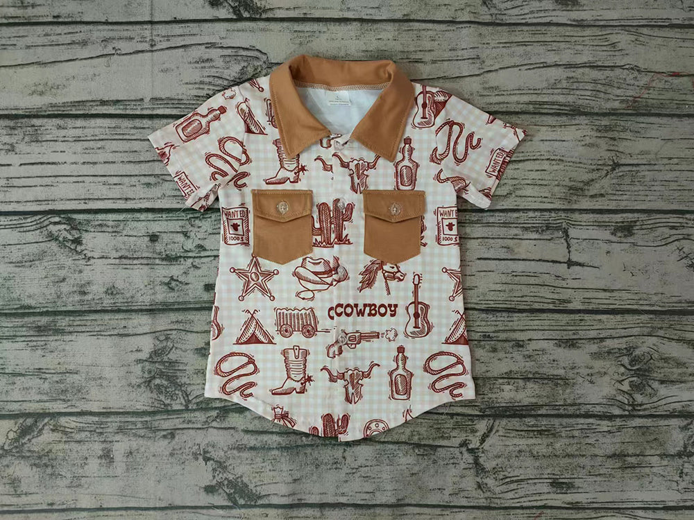 Baby Girls Cowboy Western Buttons shirts tops preorder