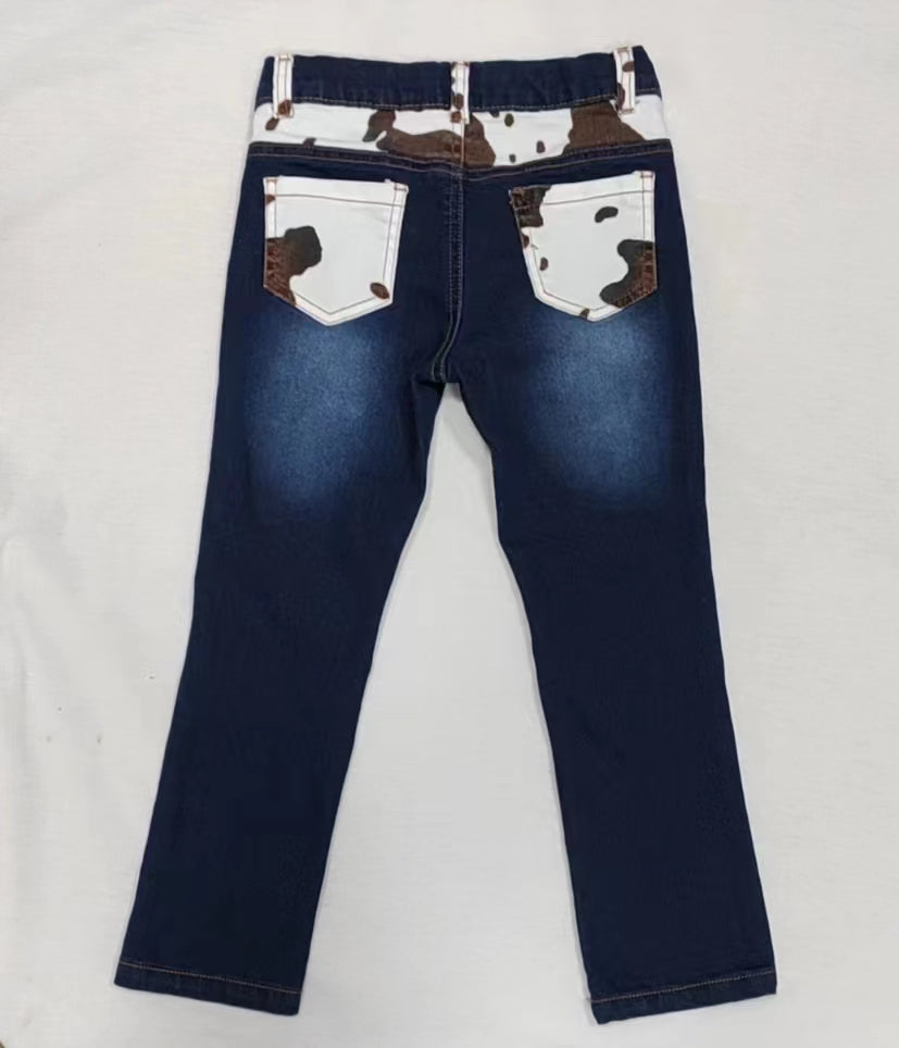 Baby Girls Cow Denim Legging Pants