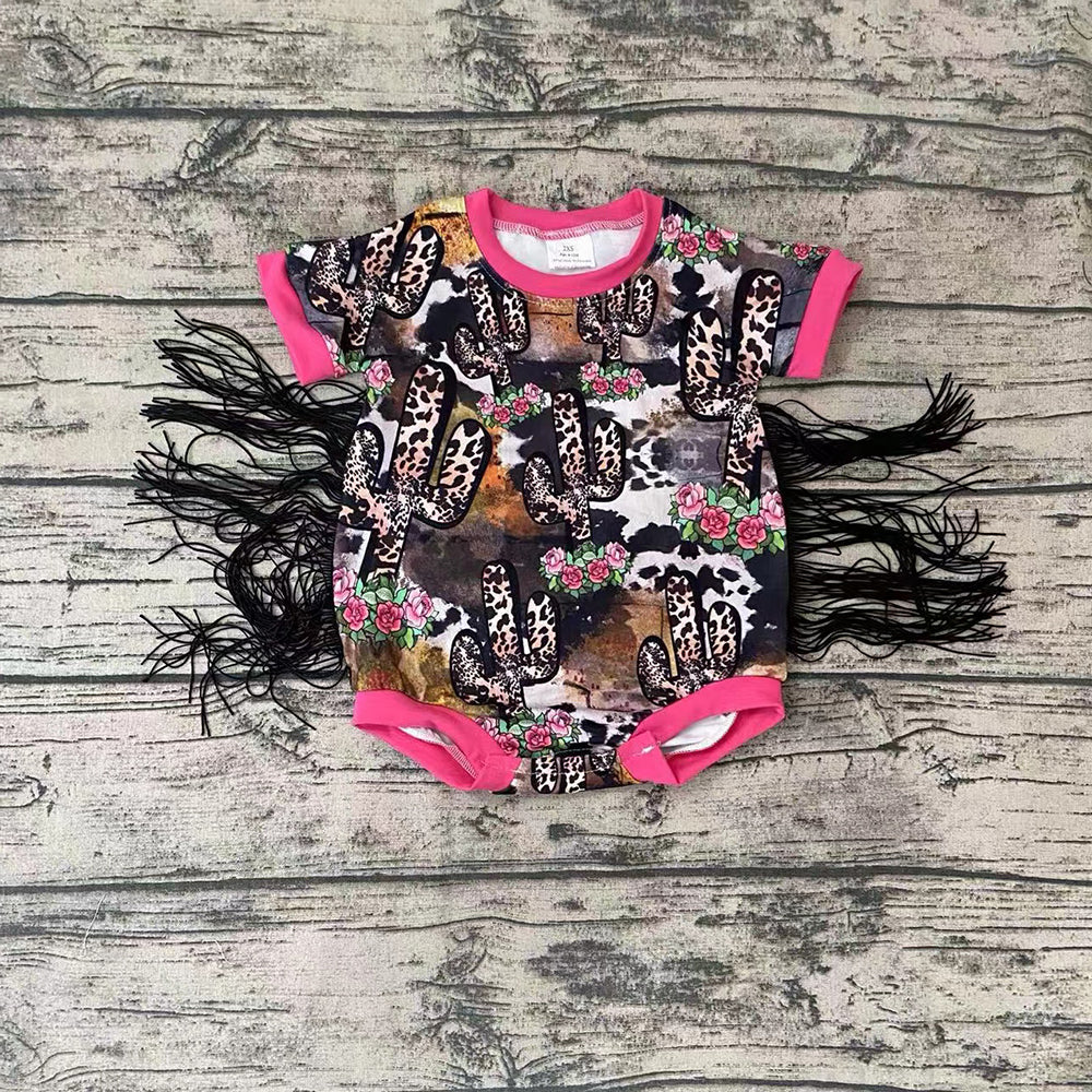 Baby Girls Tassel Cactus Rompers