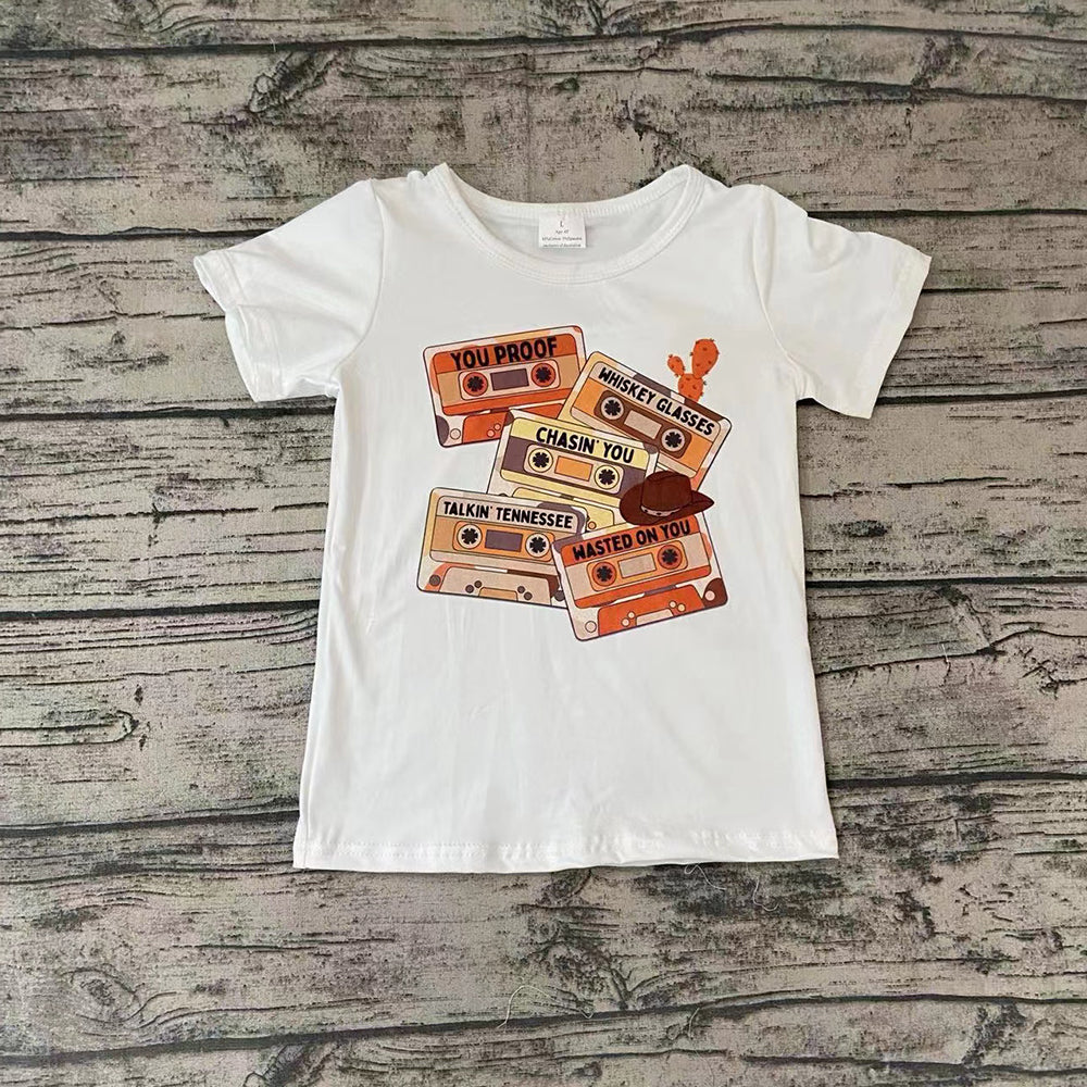 Baby Girls Rodeo Tape Western Tee Shirts Tops
