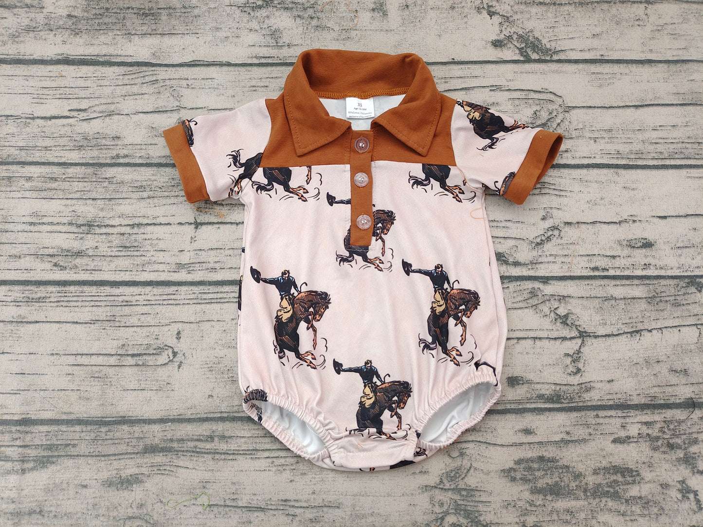 Baby Boys Rodeo Horse Western Rompers