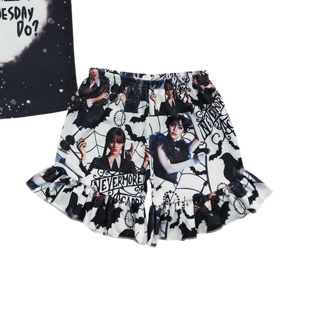 Baby Girls Movie Black Color Summer Shorts Sets