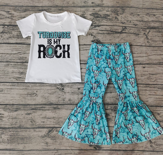 Baby Girls Turquoise Bell Pants Clothes Sets