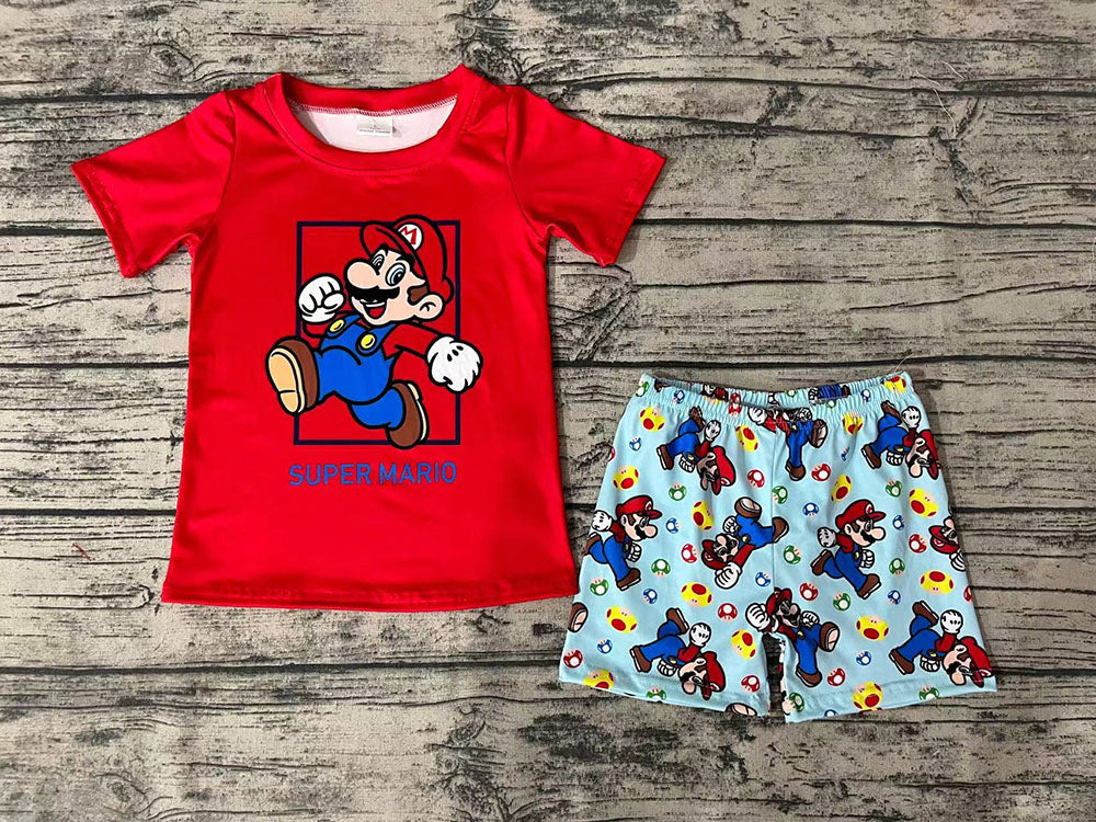 Baby Boys Red Shirt Shorts Clothes Sets