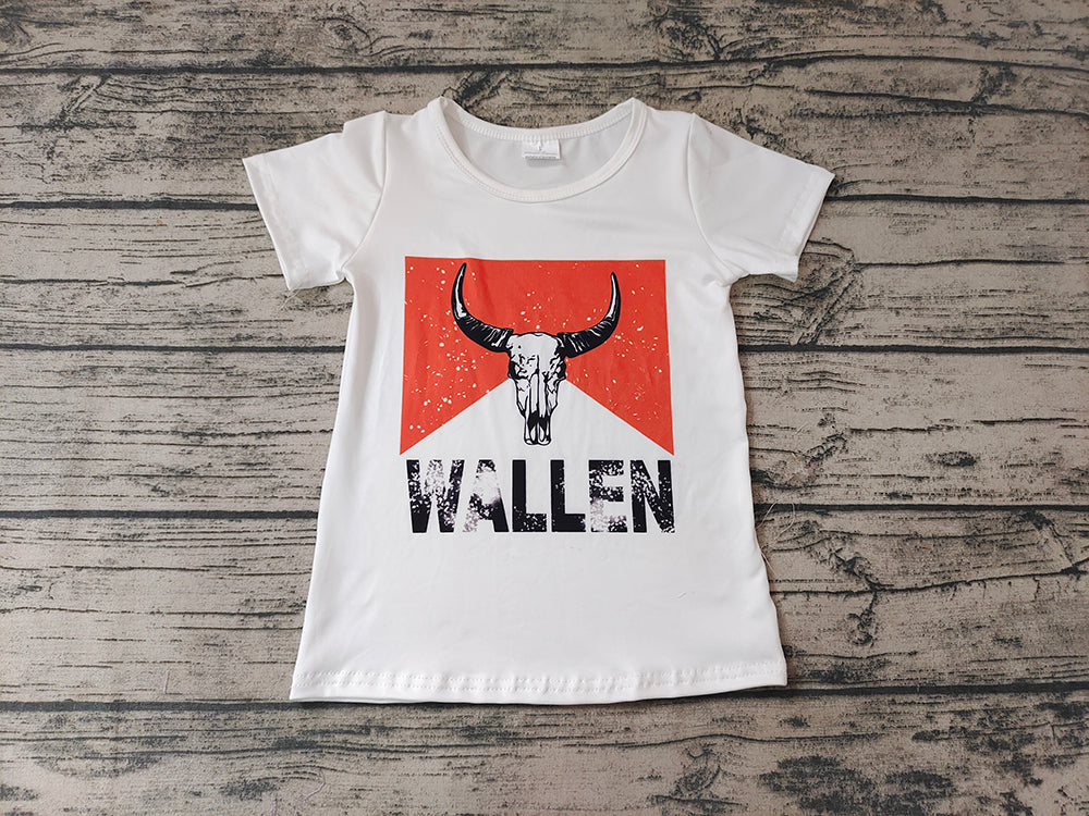 Baby Girls Western Cows Short Sleeve Tee Shirts Tops