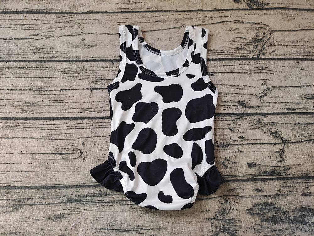 Baby Girls Cow Print Western Swimsuits