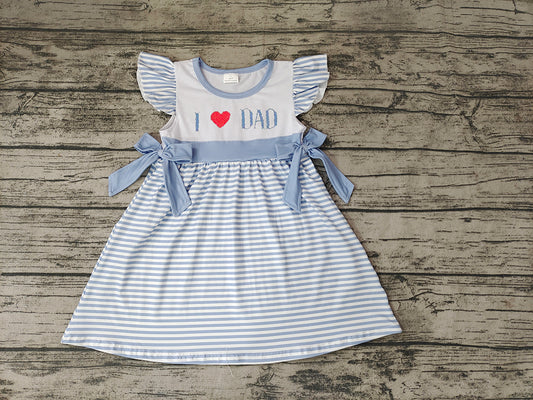 Baby Girls I love Dad Bows Dresses