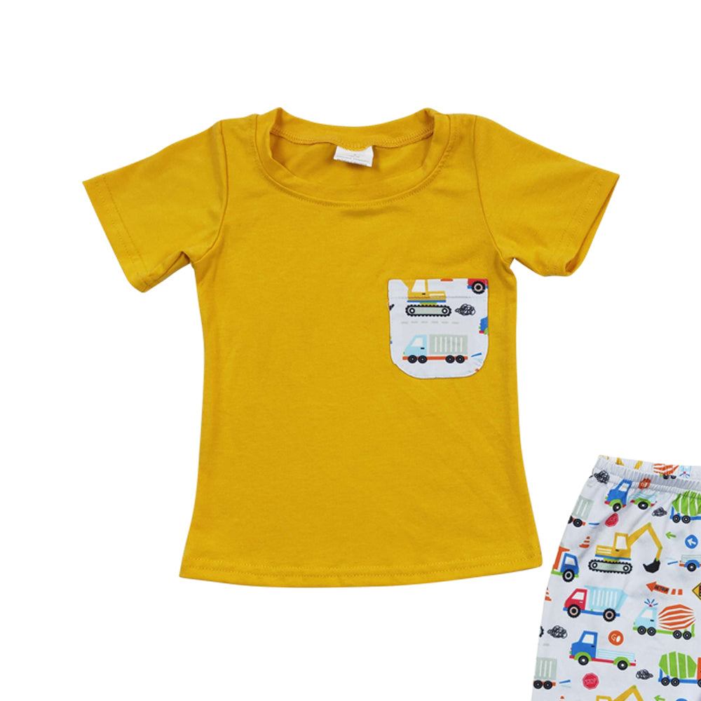 Baby Boys Excavator Pockets shorts sets