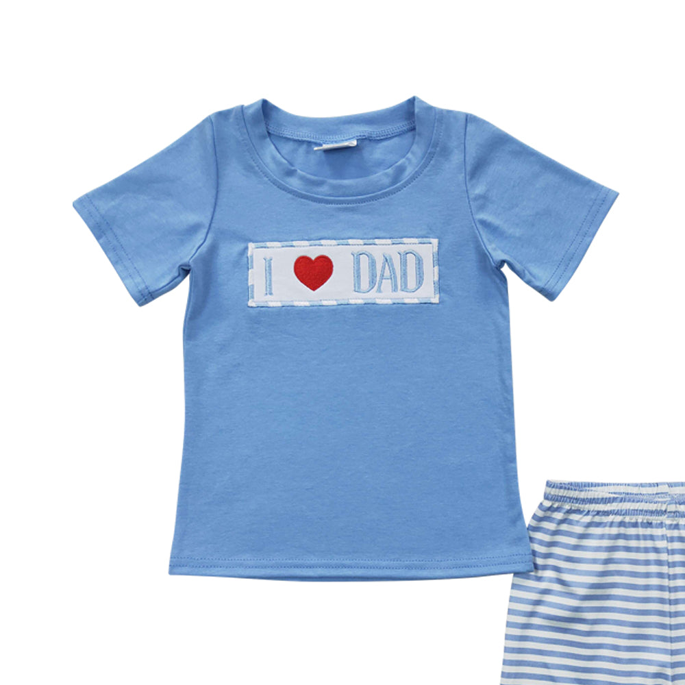 Baby Boys I love Dad Summer Shorts Clothes Sets