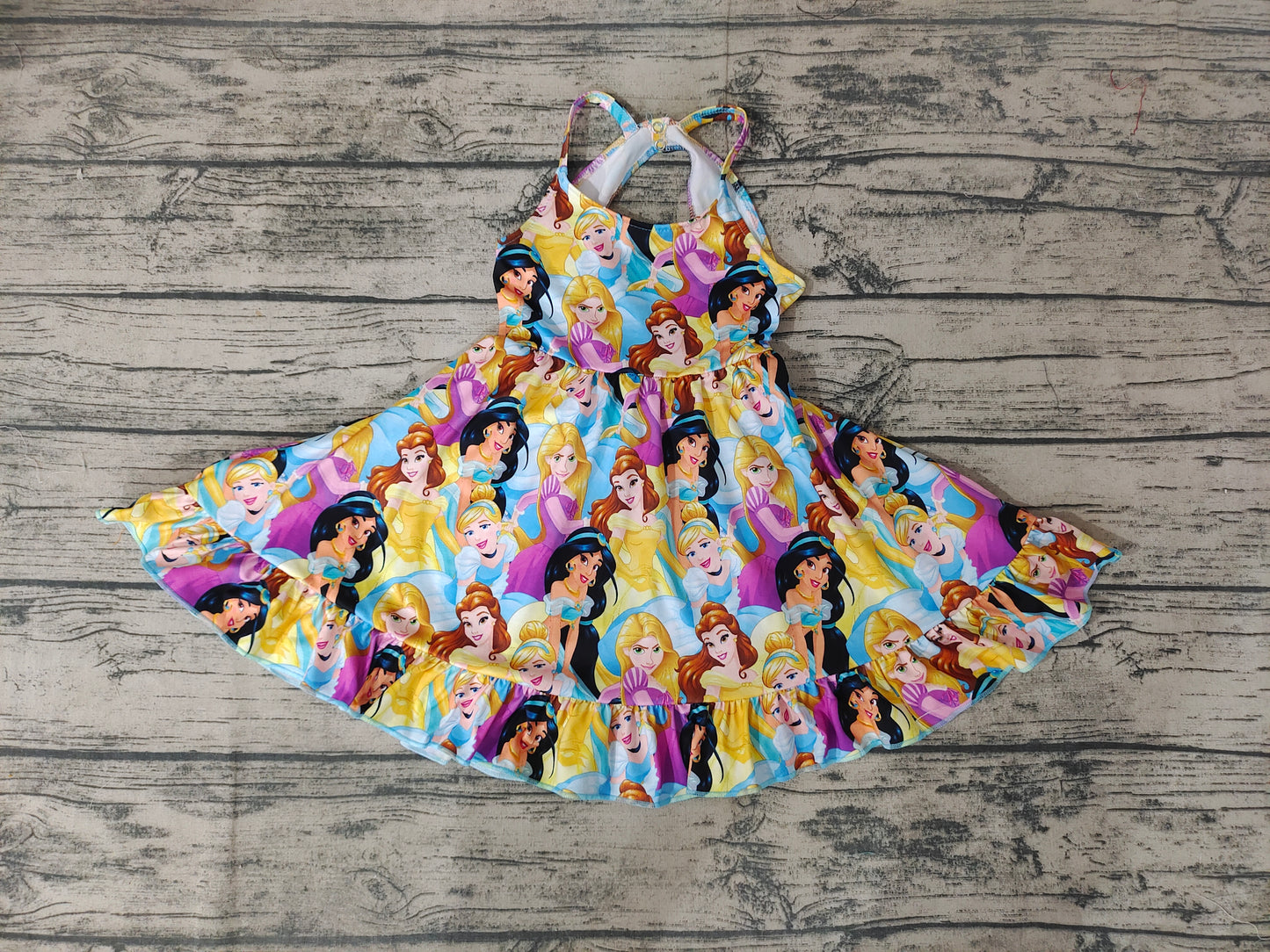 Baby Girls Princess Colorful Strap Knee Length Dresses