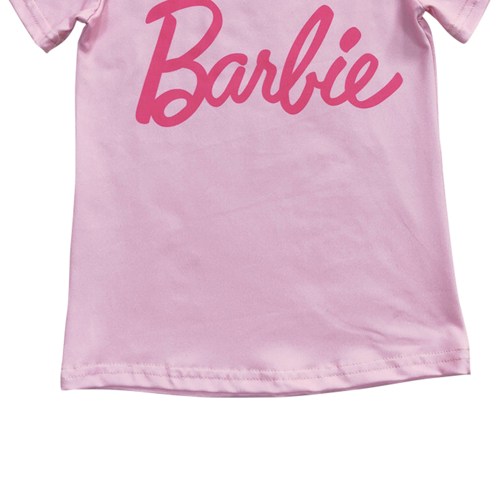 Baby Girls Pink Words Short Sleeve Shirts Tops