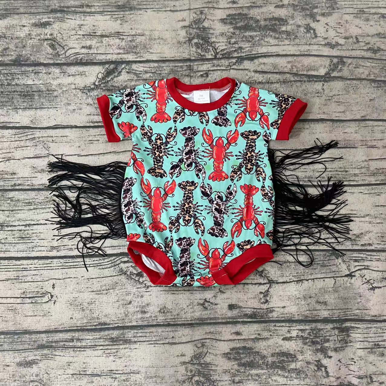 Baby Girls Lobster Tassel Rompers