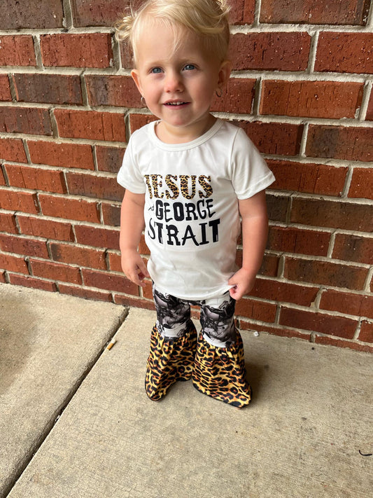 Jesus bell bottom pants set