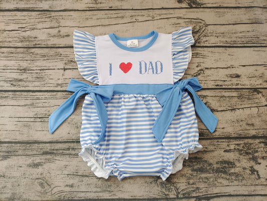 Baby Girls I Love Dad Rompers