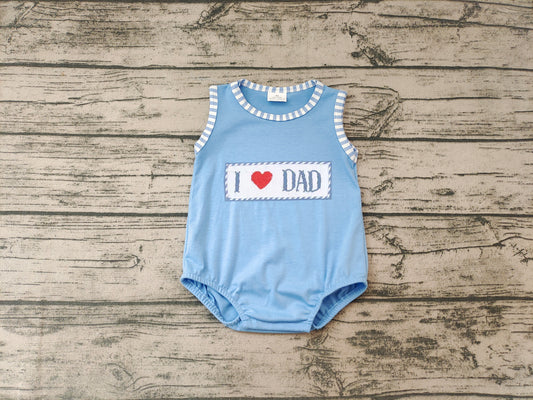 Baby Boys I Love Dad Rompers
