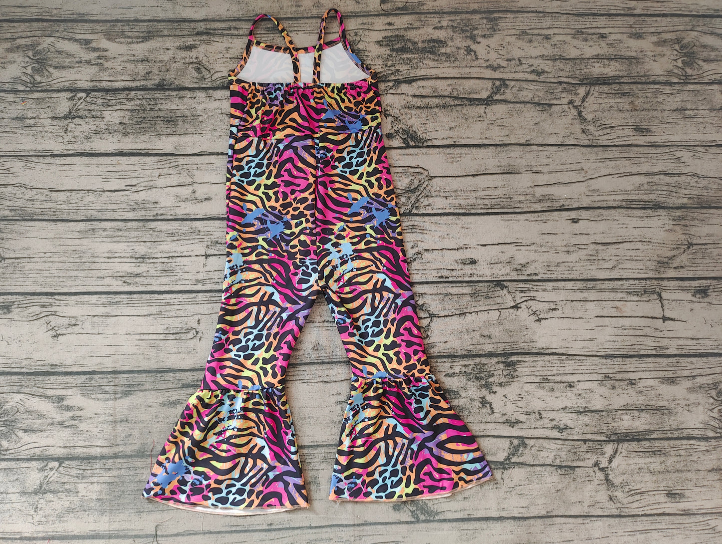 Baby Girls Leopard Zebra Strap Jumpsuits