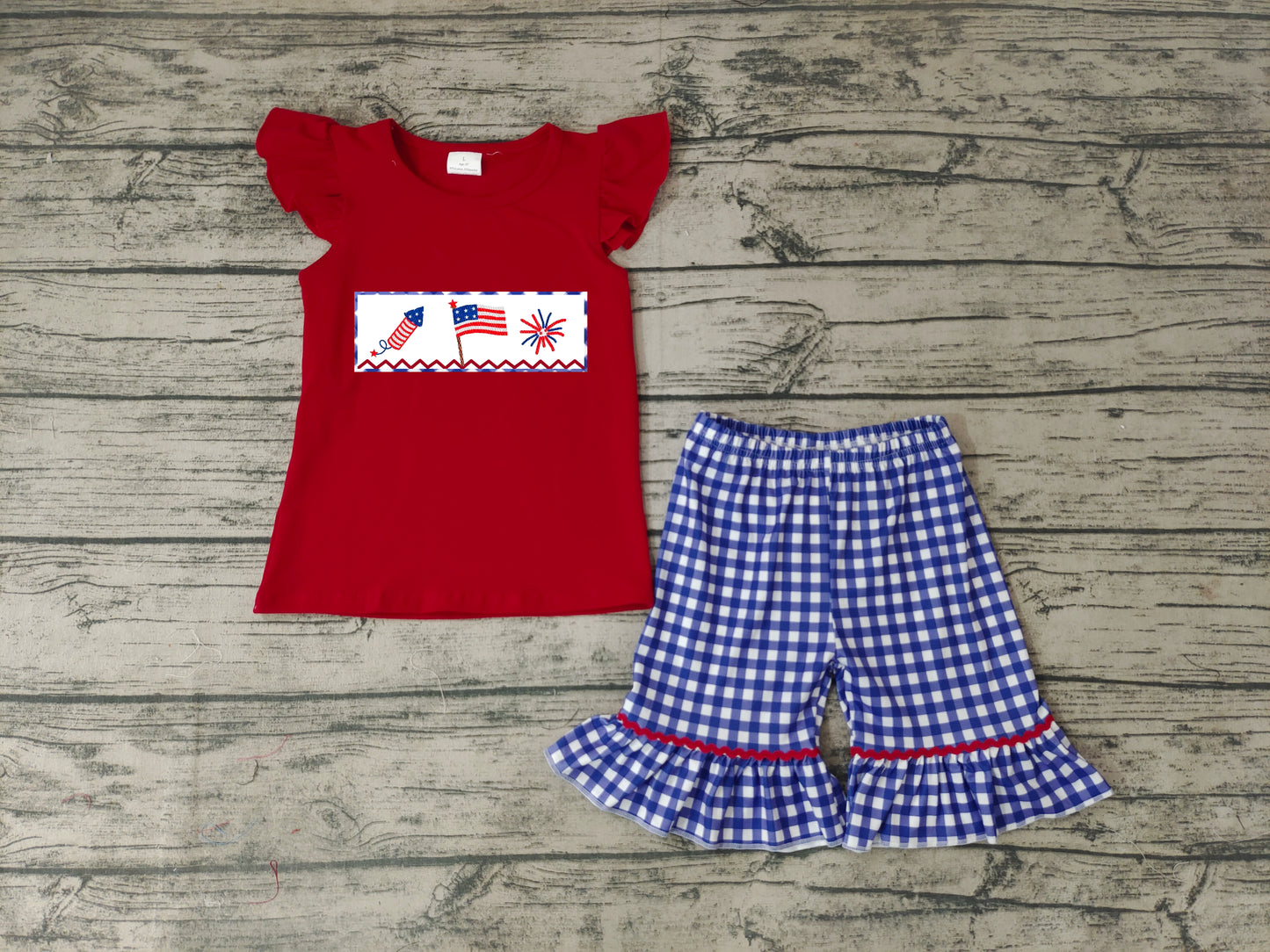 Baby Girls July 4th Summer Shorts Clothes Sets