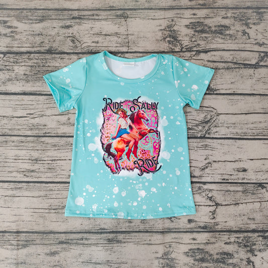 Baby Girls Western Riding Short Sleeve Tee Shirts