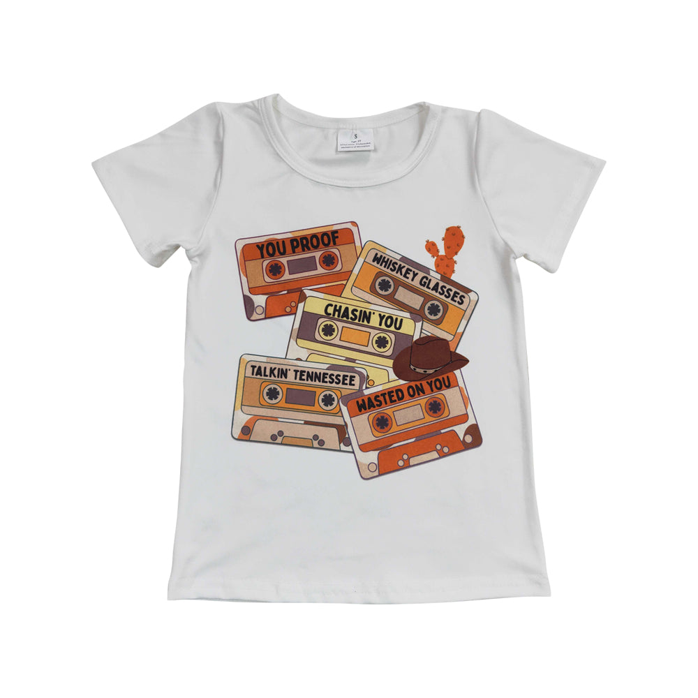 Baby Girls Rodeo Tape Western Tee Shirts Tops