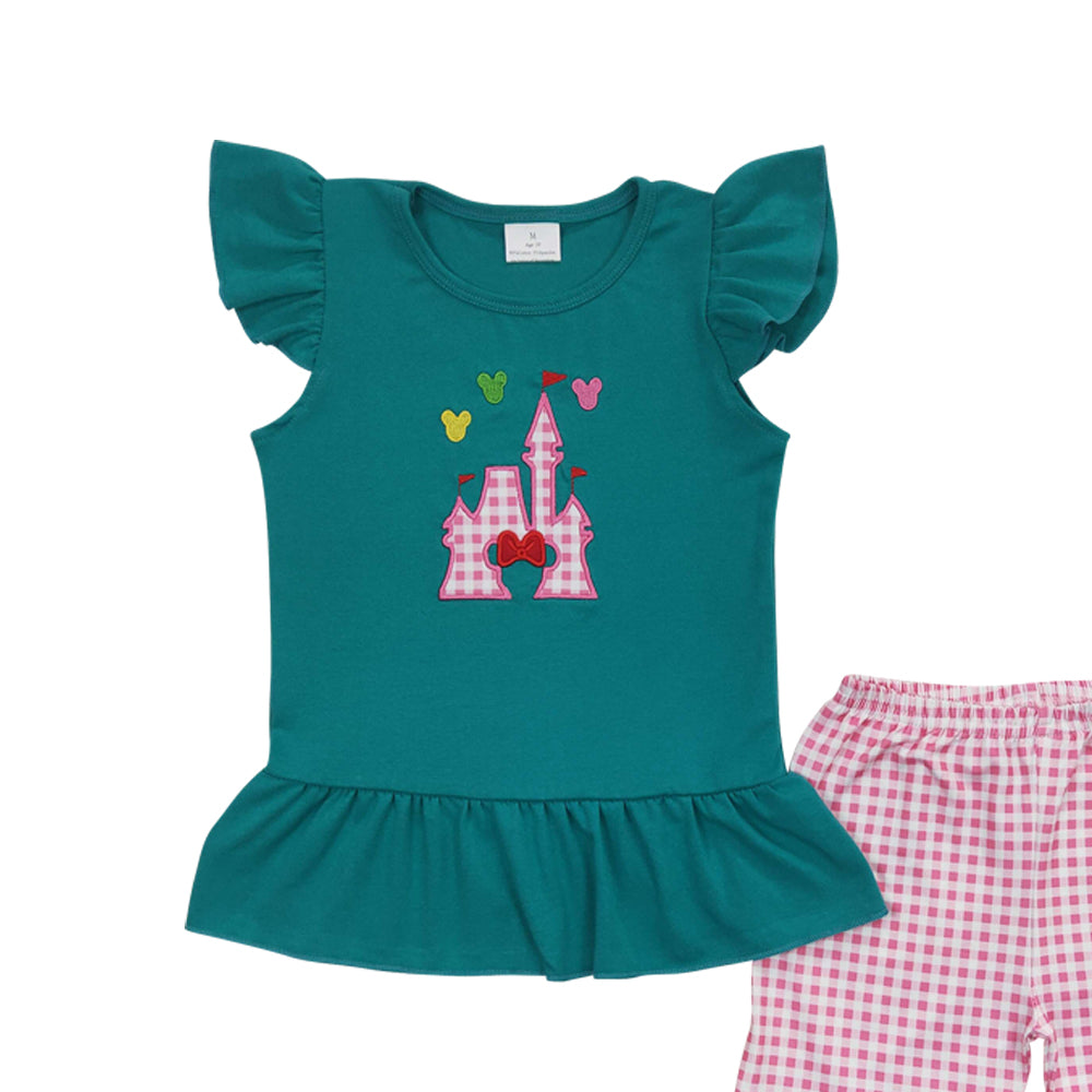 Baby Girls Castle Ruffle shorts sets