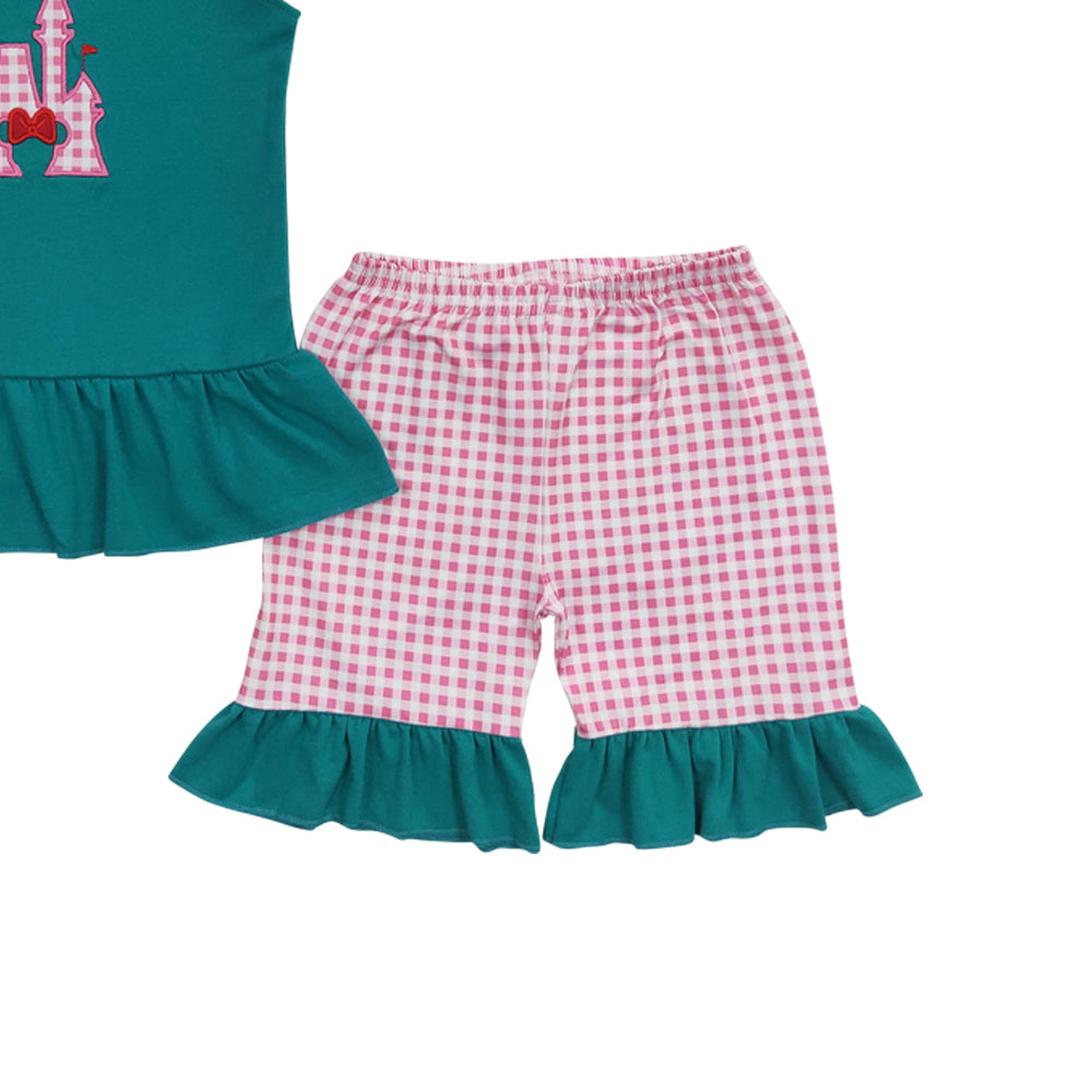 Baby Girls Castle Ruffle shorts sets