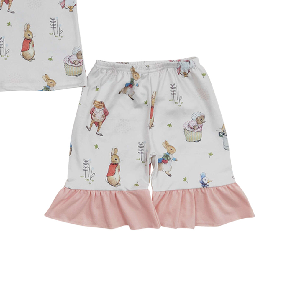 Baby Girls Easter Rabbit Shorts Sets Pajamas