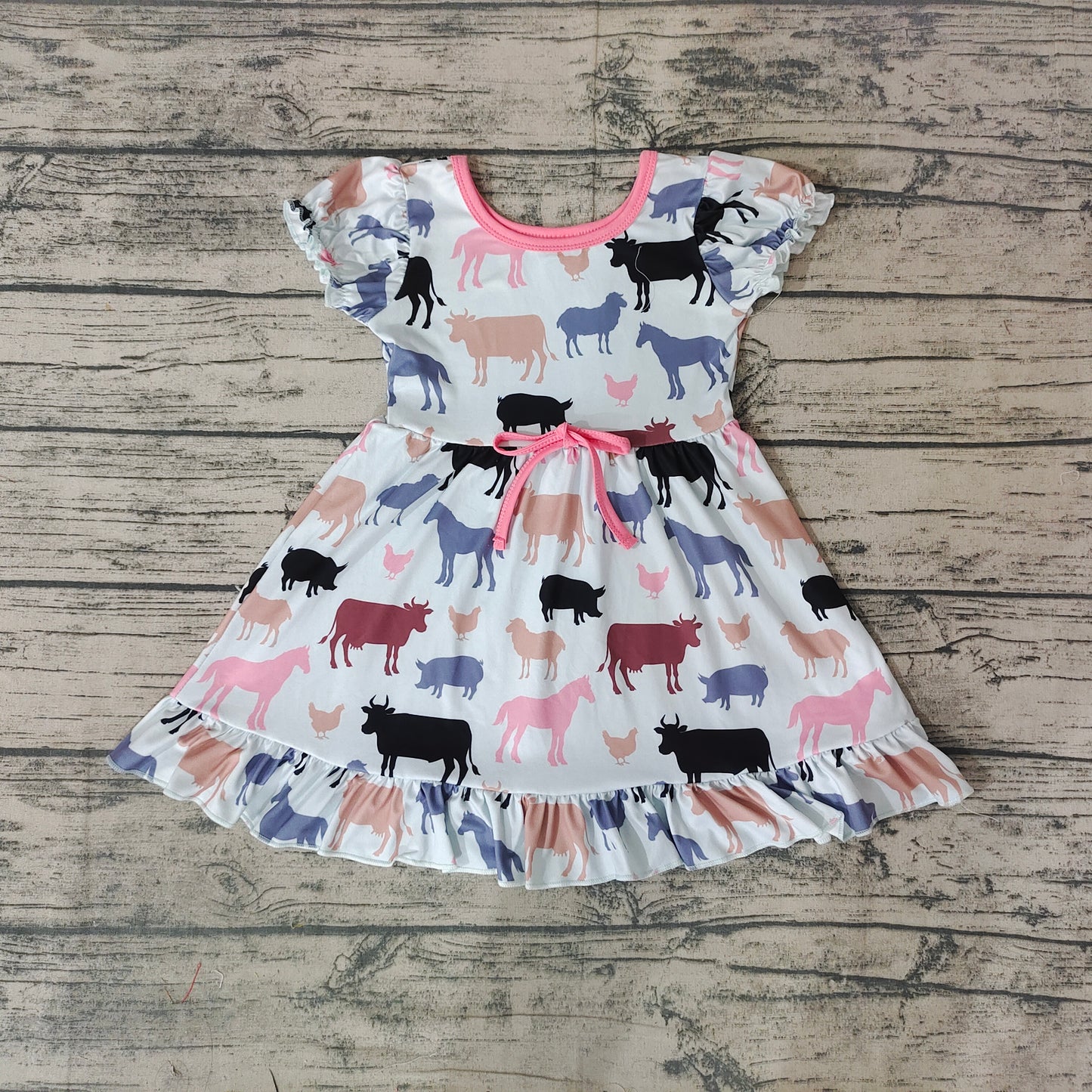 Baby Girls Animal Farm Knee Length Dresses