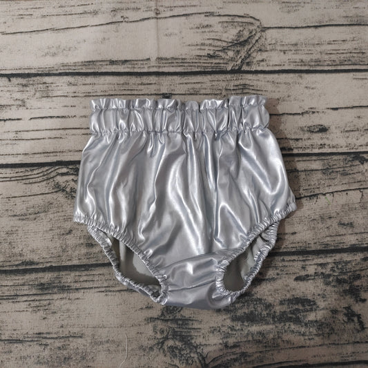 Baby Girls Silver Leather Summer Bummies Bottoms